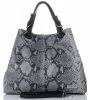 Kožené kabelka shopper bag Vittoria Gotti světle šedá V898GPIT